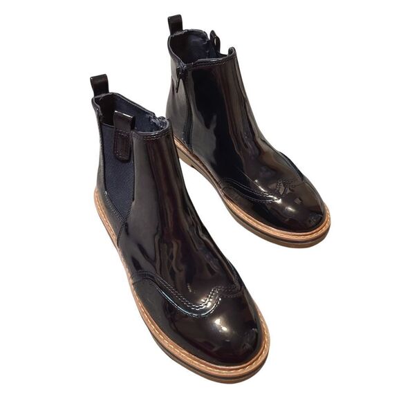 Zara Wingtip Patent Ankle Boots Size 6, Size 36 - Picture 2 of 7